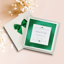 Load image into Gallery viewer, Wedding Day Invite Invitation Card - Handmade Personalised - 20 Colour Choice - Gift Box - Bride &amp; Groom - Choose Pack Quantity (D4)
