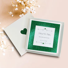 Load image into Gallery viewer, Wedding Day Invite Invitation Card - Handmade Personalised - 20 Colour Choice - Gift Box - Bride &amp; Groom - Choose Pack Quantity (D4)
