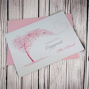 Engagement Card - Greeting Personalised - Sweeping Heart