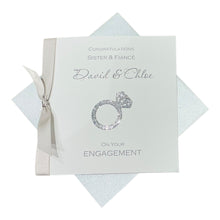 Load image into Gallery viewer, Sister &amp; Fiancé Engagement Card - Luxury Greeting Card Personalised - Engagement Ring Sister &amp; Fiancé
