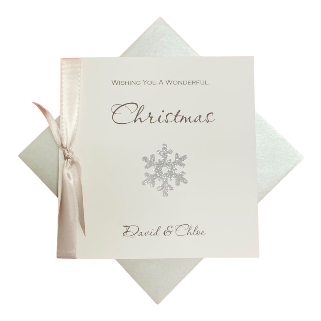 Snowflake Christmas Card - Luxury Greeting Card Personalised