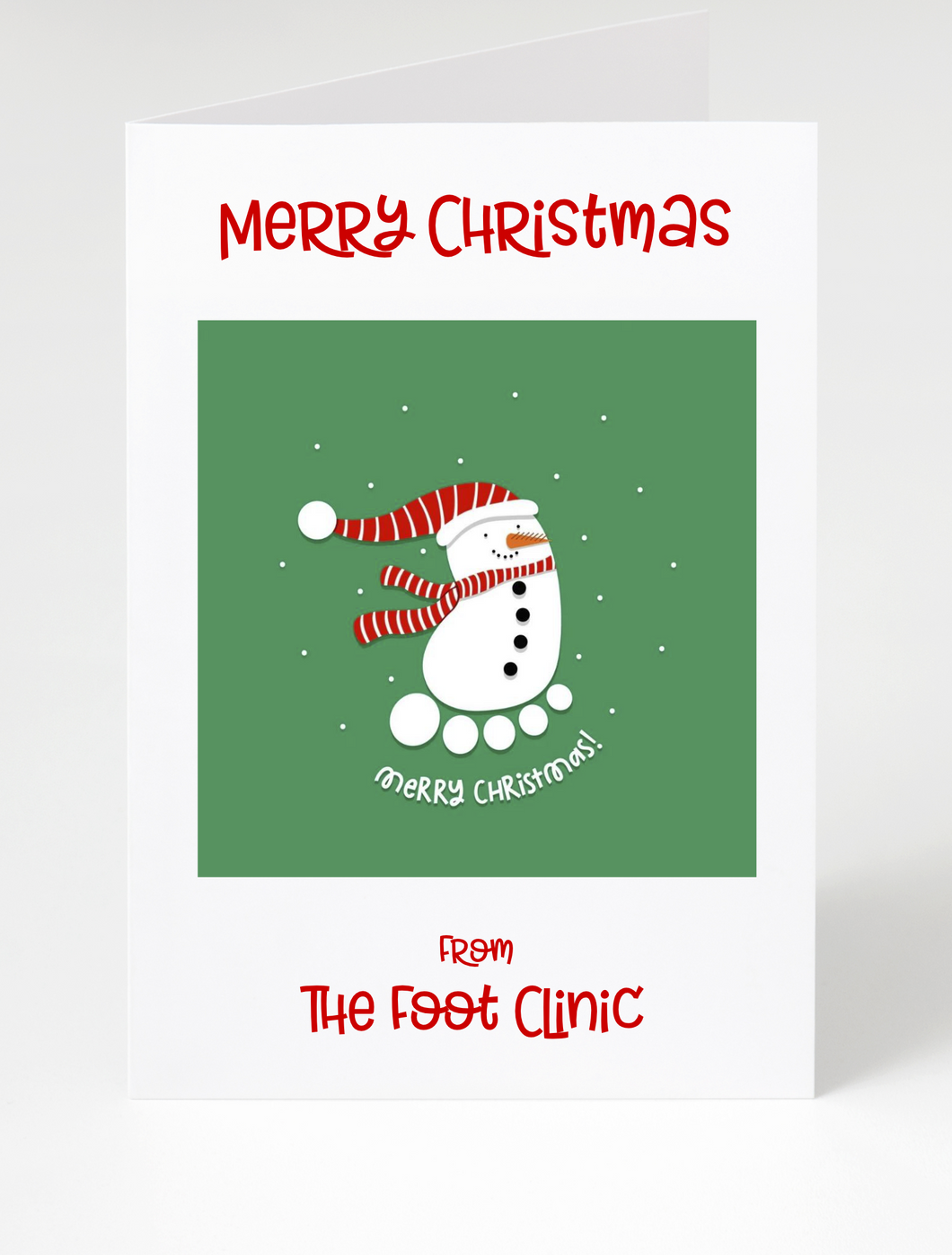 Personalised Business Christmas Cards - Snowman Hat