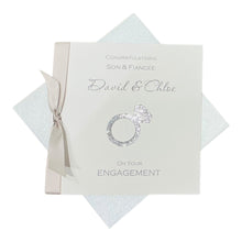 Load image into Gallery viewer, Son &amp; Fiancée Engagement Card - Luxury Greeting Card Personalised - Engagement Ring Son &amp; Fiancée
