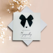 Load image into Gallery viewer, Sympathy Card - Personalised Luxury Greeting Card - Regal Bow
