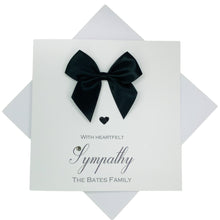 Load image into Gallery viewer, Sympathy Card - Personalised Luxury Greeting Card - Regal Bow
