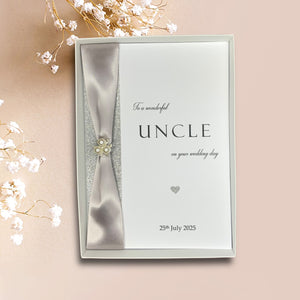 To A Wonderful Uncle On Your Wedding Day Card - Colour Choice