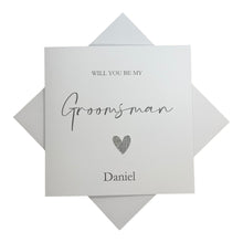 Load image into Gallery viewer, Will You Be My Groomsman Greeting Card - Heart Colour Choice
