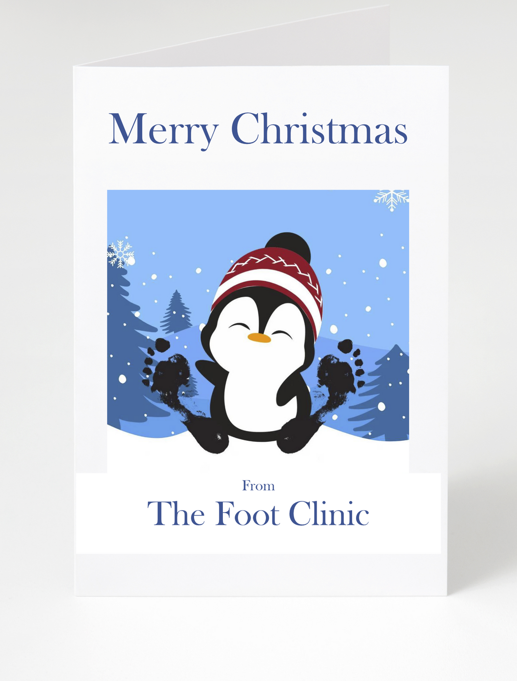 Personalised Business Christmas Cards - Winter Penguin