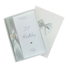 Load image into Gallery viewer, 21st Birthday Card - Personalised Luxury Greeting Card
