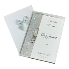 Load image into Gallery viewer, Brother &amp; Fiancée Engagement Card  - Luxury Greeting Card Personalised - Colour Choice - LB78
