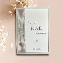 Load image into Gallery viewer, Dad Wedding Day Card - Personalised Luxury Greeting Card - WR 12
