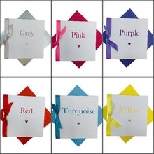 Load image into Gallery viewer, 56th Wedding Anniversary Card - 56 Year Fifty Sixth  Greeting Gift Wife Husband Parents Friends - 17 Colours - Ribbon Number
