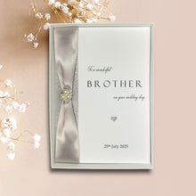 Load image into Gallery viewer, Brother Wedding Card - Personalised Luxury Greeting Card - WR 9
