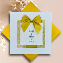 Load image into Gallery viewer, Wedding Day Invite Invitation Card - Handmade Personalised - 20 Colour Choice - Envelope or Gift Box - Bride &amp; Groom - Choose Pack Quantity (D2)
