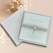 Load image into Gallery viewer, Wedding Day Invite Invitation Card - Handmade Personalised - 20 Colour Choice - Envelope or Gift Box - Bride &amp; Groom - Choose Pack Quantity (D7)
