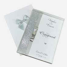 Load image into Gallery viewer, Nephew &amp; Fiancée Engagement Card  - Luxury Greeting Card Personalised - Colour Choice - LB84
