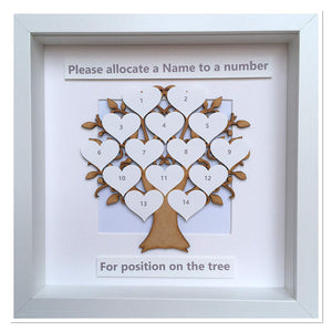 Scrabble Family Tree Frame - Classic Red & Gold