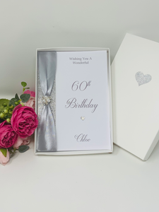 60th Birthday Card - Personalised Luxury Greeting Card