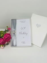 Load image into Gallery viewer, 40th Birthday Card - Personalised Luxury Greeting Card
