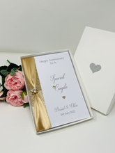 Load image into Gallery viewer, Special Couple Anniversary Card  - Any Year Anniversary Luxury Greeting Card Personalised
