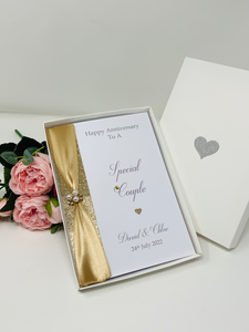 Special Couple Anniversary Card  - Any Year Anniversary Luxury Greeting Card Personalised