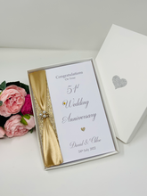Load image into Gallery viewer, 51st Wedding Anniversary Card - Photo Camera 51 Year Fifty First Anniversary Luxury Greeting Personalised

