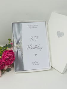 85th Birthday Card - Personalised Luxury Greeting Card