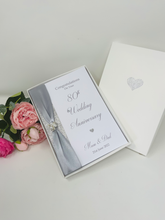 Load image into Gallery viewer, 80th Wedding Anniversary Card - Oak 80 Year Eightieth Anniversary Luxury Greeting Card Personalised
