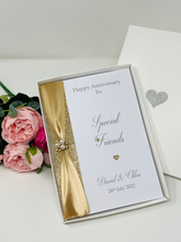 Load image into Gallery viewer, Special Friends Anniversary Card  - Any Year Anniversary Luxury Greeting Card Personalised

