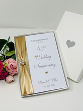 Load image into Gallery viewer, 43rd Wedding Anniversary Card - Entertainment 43 Year Forty Third Anniversary Luxury Greeting Personalised
