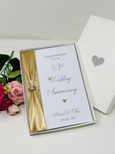 43rd Wedding Anniversary Card - Entertainment 43 Year Forty Third Anniversary Luxury Greeting Personalised