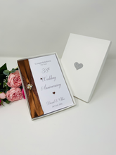 Load image into Gallery viewer, 38th Wedding Anniversary Card - Tourmaline 38 Year Thirty Eighth Anniversary Luxury Greeting Card Personalised
