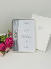 Load image into Gallery viewer, 21st Birthday Card - Personalised Luxury Greeting Card
