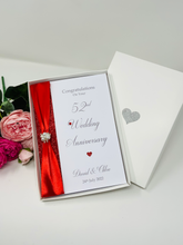 Load image into Gallery viewer, 52nd Wedding Anniversary Card - Bath Spa 52 Year Fifty Second Anniversary Luxury Greeting Personalised
