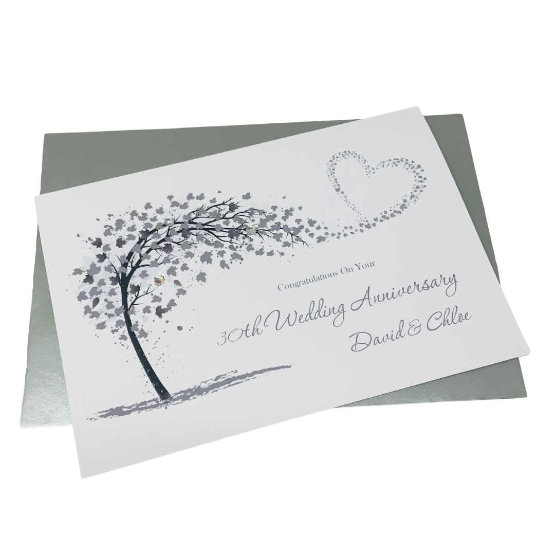 30th Wedding Anniversary Card - Pearl 30 Year Thirtieth Anniversary Lu ...