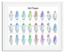 Load image into Gallery viewer, Penguin Family Watercolour Print - Design 2
