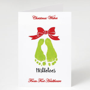 Personalised Business Christmas Cards - Feet Mistle Toes