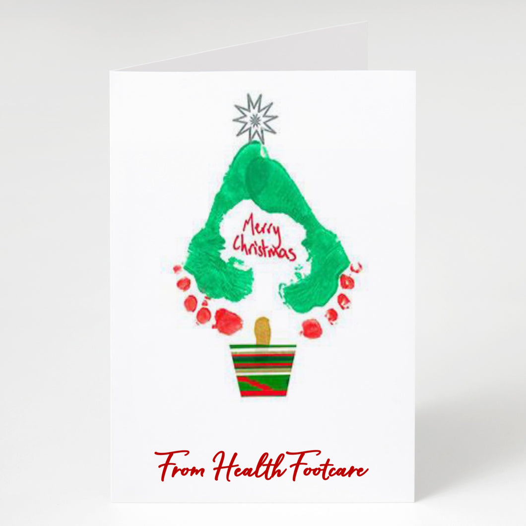 Personalised Business Christmas Cards - Foot Christmas Tree