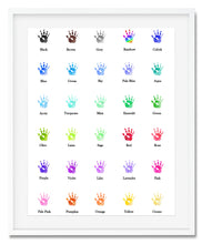 Load image into Gallery viewer, Hand Print Family Personalised Watercolour Print
