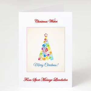Personalised Business Christmas Cards - Hands Christmas Tree 1
