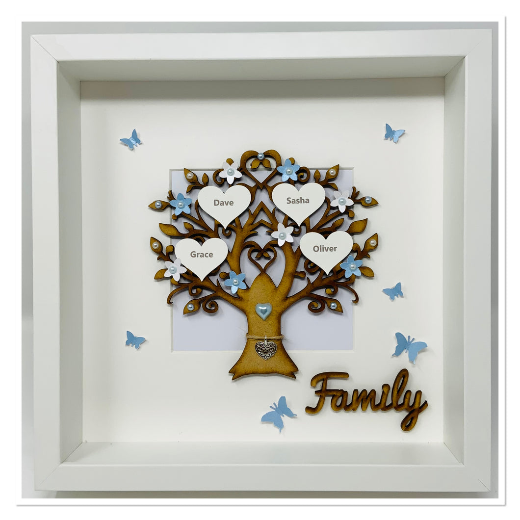 Family Tree Frame - Blue Classic