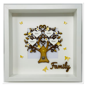 Family Tree Frame - Yellow Classic