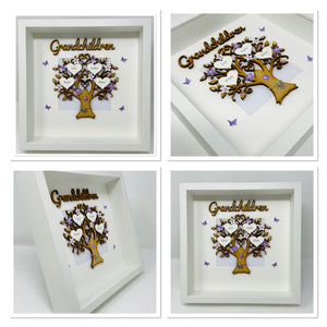 Grandchildren Family Tree Frame - Lilac Classic
