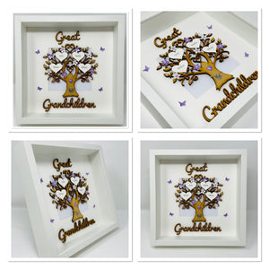 Great Grandchildren Family Tree Frame - Lilac Classic