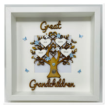 Load image into Gallery viewer, Great Grandchildren Family Tree Frame - Blue Classic
