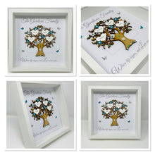Load image into Gallery viewer, Family Tree Frame - Teal &amp; Silver Glitter - Contemporary
