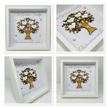 Load image into Gallery viewer, Family Tree Frame - Yellow &amp; Silver Glitter Contemporary
