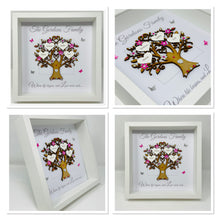 Load image into Gallery viewer, Family Tree Frame - Bright Pink &amp; Silver Glitter - Contemporary
