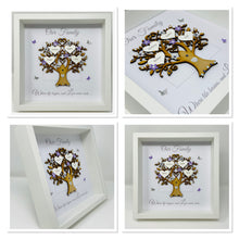 Load image into Gallery viewer, Family Tree Frame - Lilac &amp; Silver Glitter &#39;Our Family&#39; - Contemporary
