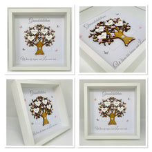 Load image into Gallery viewer, Grandchildren Family Tree Frame - Pale Pink &amp; Silver Glitter - Contemporary
